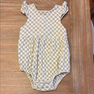 Rylee + Cru Amelia Romper || Sage Check